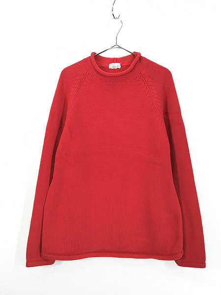 満点の J.CREW コットン ロールネック ニット XL 90's 00's