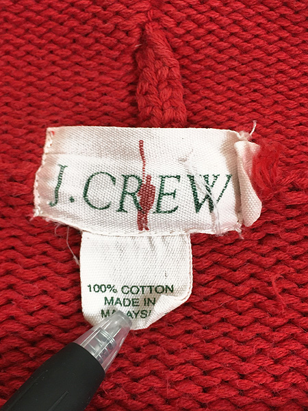 古着 90s J Crew 無地 ソリッド ロールネック ラグラン コットン