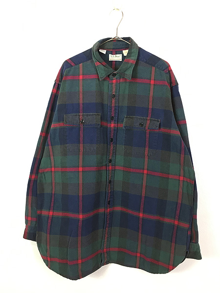 トップス80s USA製 L.L.Bean エルエルビーン シャモアシャツ M