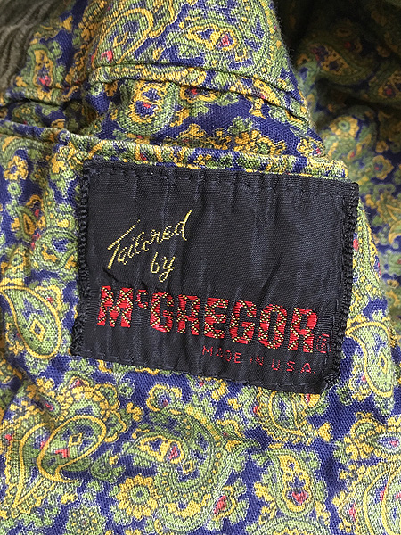 古着 60-70s USA製 McGREGOR 裏地 ペイズリー 太畝 コーデュロイ