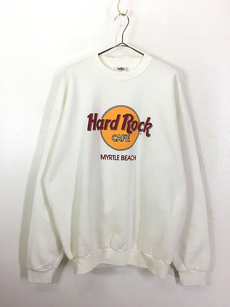 古着 90s Hard Rock Cafe 「MYRTLE BEACH」 ハードロック スウェット トレーナー XL 古着