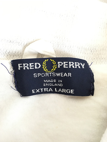 古着 England製 FRED PERRY ワンポイント ロゴ 刺しゅう コットン 