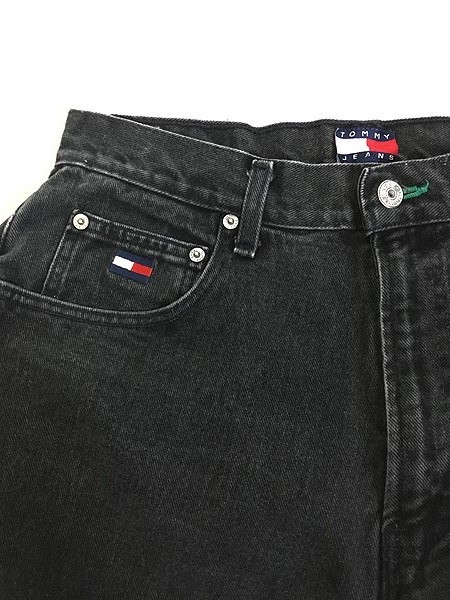 古着 90s USA製 TOMMY JEANS ブラック デニム ペインター パンツ W31