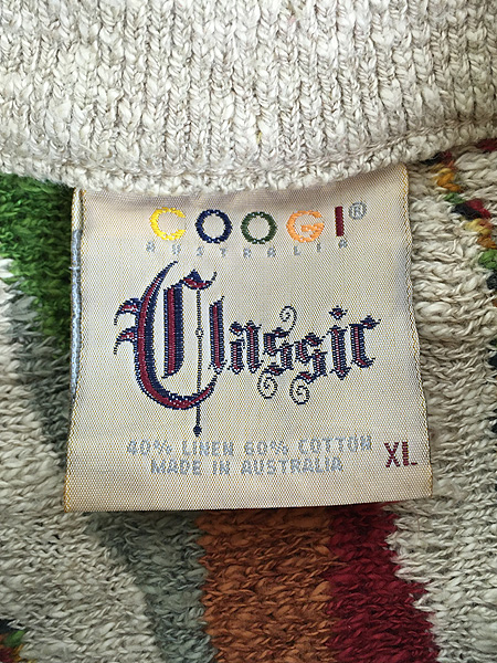 古着 90s Australia製 COOGI Classic 3D ランダム ストライプ コットン