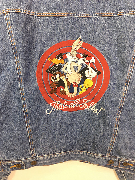 古着 90s LOONEY TUNES キャラクター 襟コーデュロイ デニム