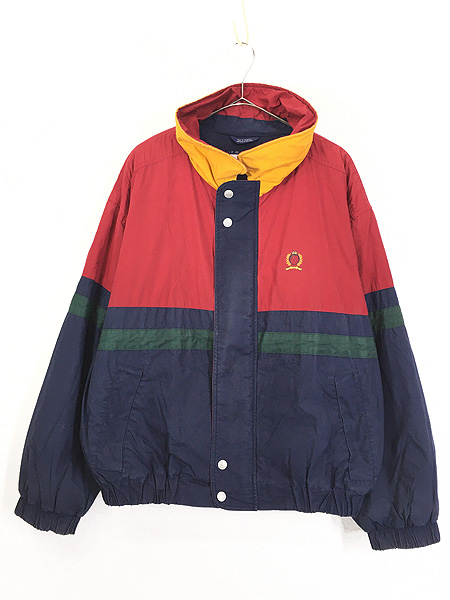 古着 90s TOMMY HILFIGER 裏地フリース カラー ブロッキング