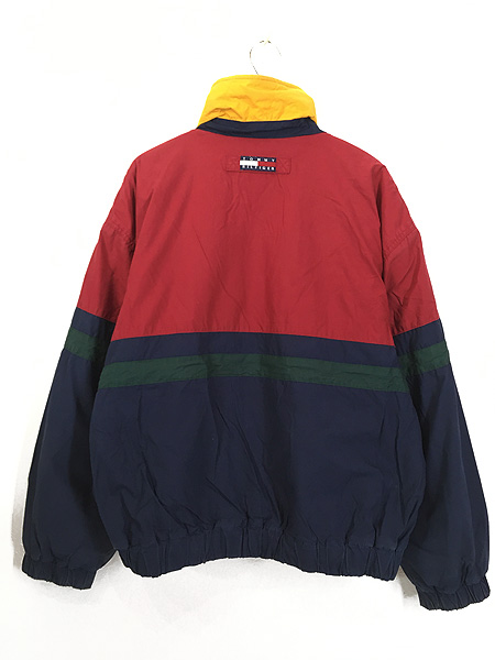 古着 90s TOMMY HILFIGER 裏地フリース カラー ブロッキング コットン