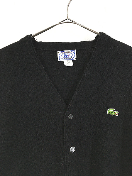 古着 80s USA製 IZOD LACOSTE ワニ ワッペン アクリル ニット