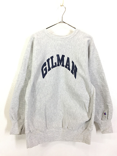 古着 90s USA製 Champion Reverse Weave 「GILMAN」 アーチ プリント