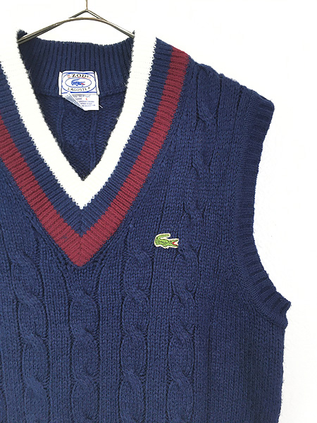 フラワーオブライフ 【配色✨】IZOD LACOSTE チルデンニット ベスト