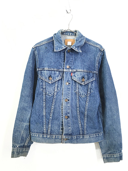 古着 80s USA製 Levi's 71205 4th 70505 ロング丈 デニム ジャケット G