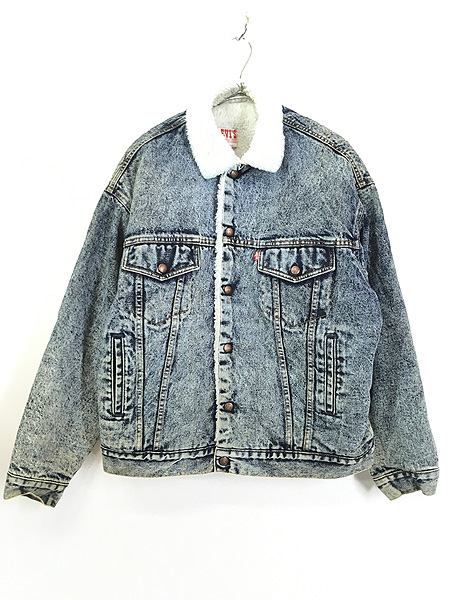 古着 80s USA製 Levi's 70609 アシッド ケミカル デニム ボア