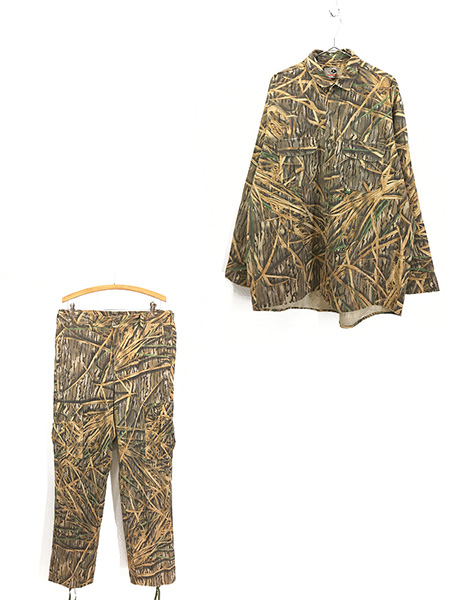 古着 90s MOSSY OAK リアルツリー カモ 迷彩 フランネル シャツ & カーゴ パンツ セットアップ - 古着 通販 ヴィンテージ　古着屋  Dracaena ドラセナ