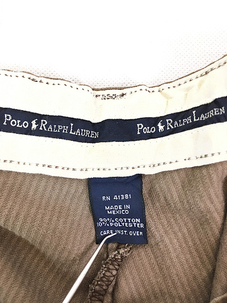 古着 90s Polo Ralph Lauren ノータック コーデュロイ パンツ コーズ