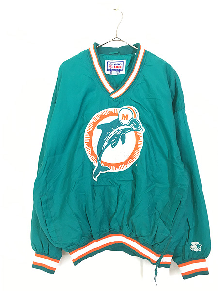 古着 90s NFL Miami Dolphins ドルフィンズ プルオーバー ナイロン 