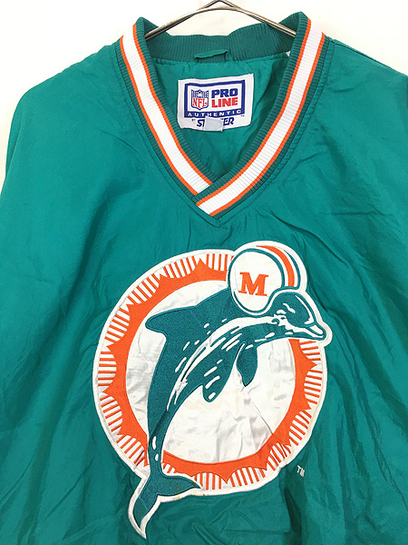 古着 90s NFL Miami Dolphins ドルフィンズ プルオーバー ナイロン 