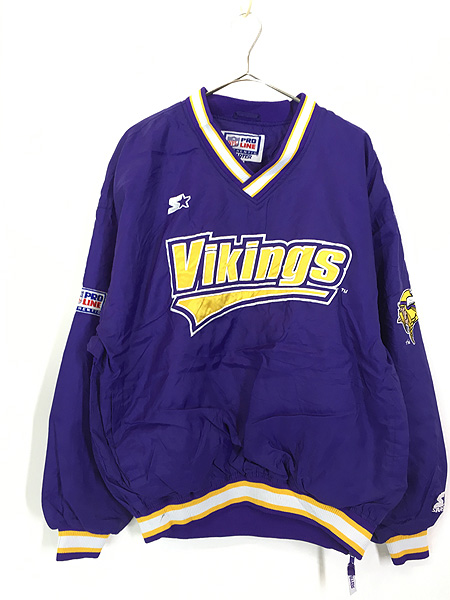 古着 90s NFL Minnesota Vikings バイキングス プルオーバー ナイロン 