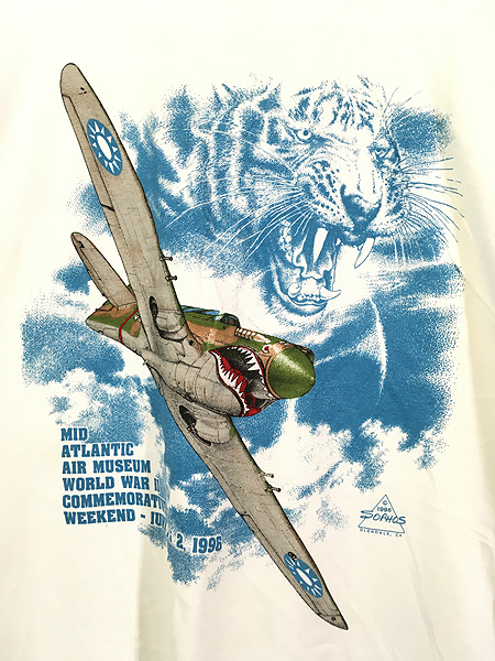 Deadstock」 古着 90s USA製 「Air Museum WW2」 P-40 フライング
