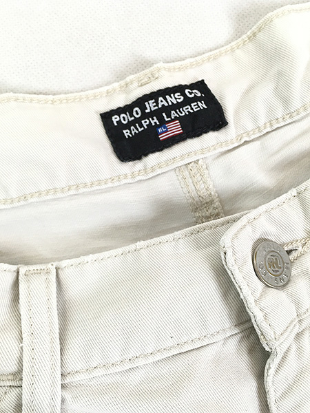 古着 90s POLO JEANS Ralph Lauren ホワイト ペインター パンツ W36