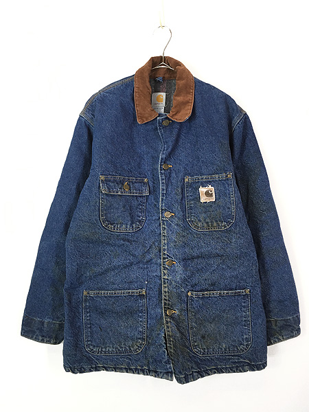 古着 90s USA製 Carhartt 裏地 ブランケット デニム ワーク