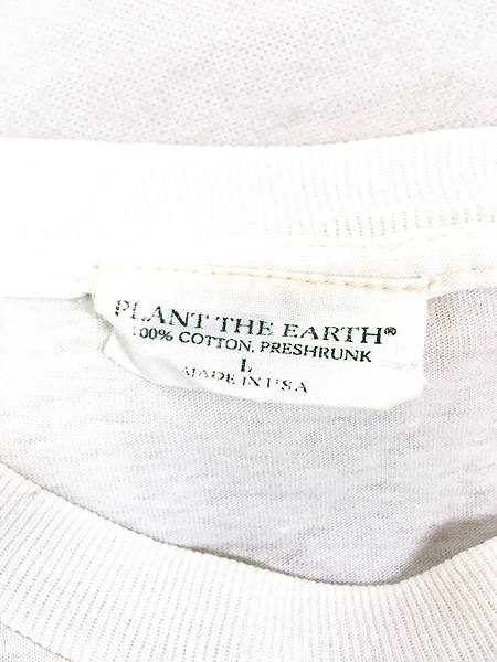 古着 90s USA製 PLANT THE EARTH 野鳥 バード アルファベット プリント Tシャツ L 古着 - 古着 通販 ヴィンテージ  古着屋 Dracaena ドラセナ