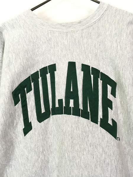 古着 90s USA製 Champion Reverse Weave 「TULANE」 ナイロン パッチ