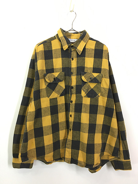 希少 デッド！　90s XL FIVEBROTHER ヘビーフランネルシャツ