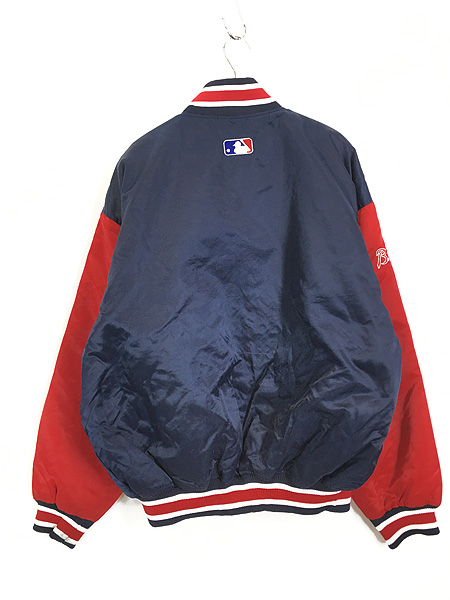 古着 90s MLB Atlanta Braves ブレーブス 光沢 サテン スタジャン 