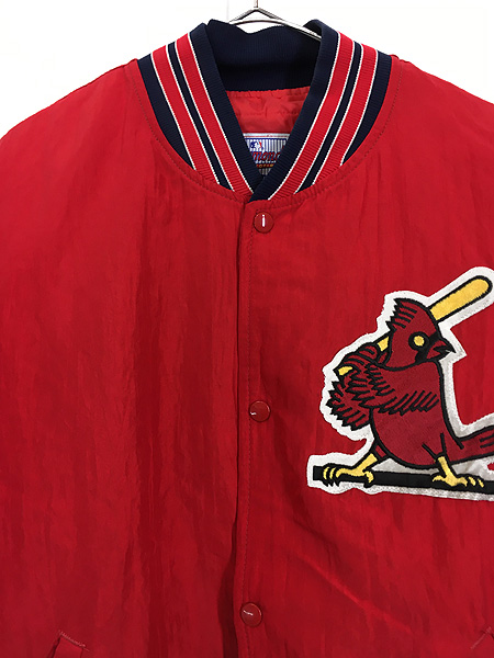 古着 90s USA製 MLB St. Louis Cardinals カージナルス ナイロン スタジャン ジャケット XL 古着 - 古着 通販  ヴィンテージ　古着屋 Dracaena ドラセナ