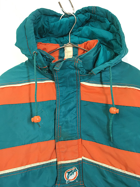 古着 90s NFL Miami Dolphins ドルフィンズ 2way ハーフジップ 