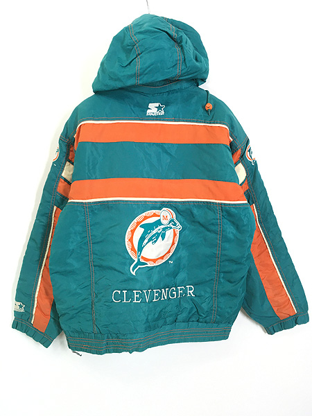 古着 90s NFL Miami Dolphins ドルフィンズ 2way ハーフジップ