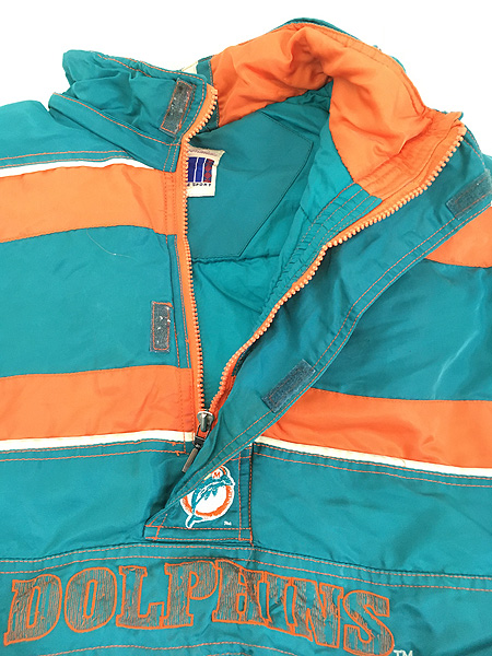 セールや限定 古着 90s NFL Miami Dolphins ドルフィンズ プルオーバー