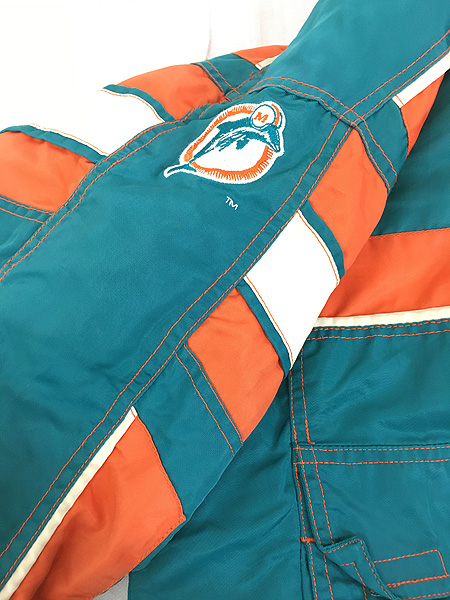 古着 90s NFL Miami Dolphins ドルフィンズ 2way ハーフジップ