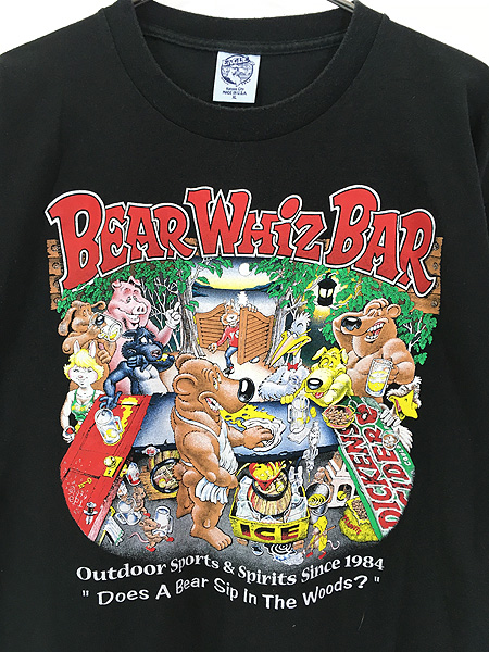 古着 90s USA製 Bear Whiz Bar アニマル ポップ アート Tシャツ XL 古着【10off】 - 古着 通販 ヴィンテージ 古着屋  Dracaena ドラセナ