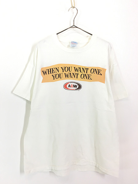 古着 90s USA製 A&W レストラン 企業 Tシャツ XL 古着 - 古着 通販