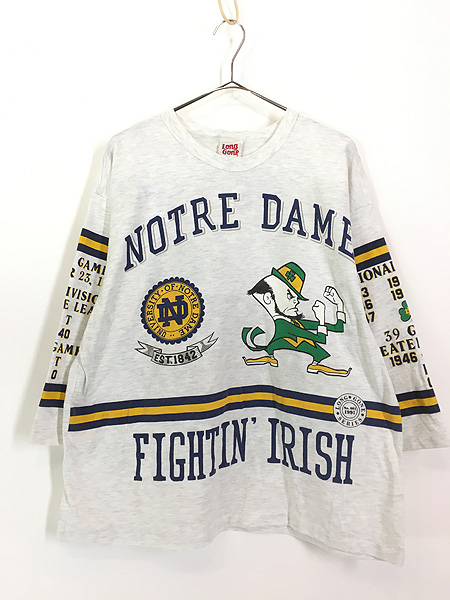 古着 90s USA製 Notre Dame Fighting Irish ファイティング アイ