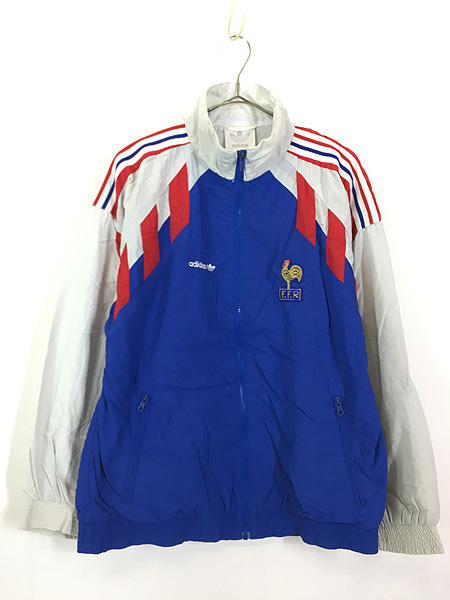 古着 90s adidas 裏地 天竺 「F.F.R」 フランス ラグビー パッチ