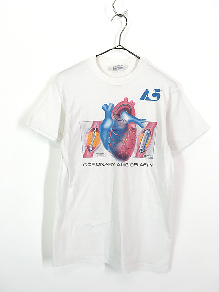 古着 80s 心臓 医学 手術 バイパス 臓器 アート Tシャツ M 古着 - 古着 