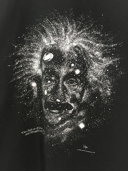 古着 90s USA製 Albert Einstein アインシュタイン 蓄光プリント 偉人