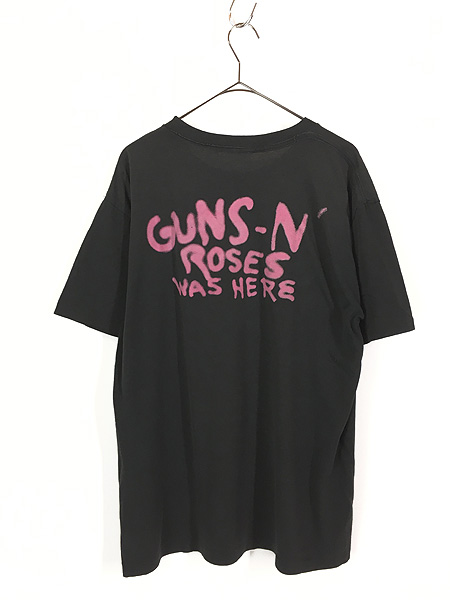 古着 80s GUNS N' ROSES 「WAS HERE」 ガンズ ハード ロック バンド T