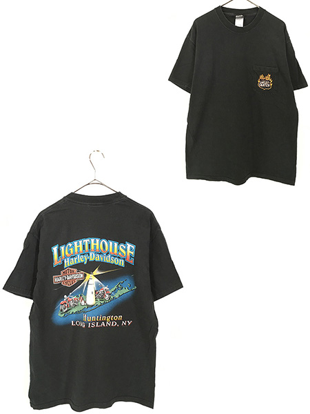 古着 00s USA製 HARLEY DAVIDSON 「LIGHTHOUSE」 ファイヤー モーター