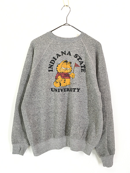 古着 80s Garfield ガーフィールド 「INDIANA STATE」 カレッジ