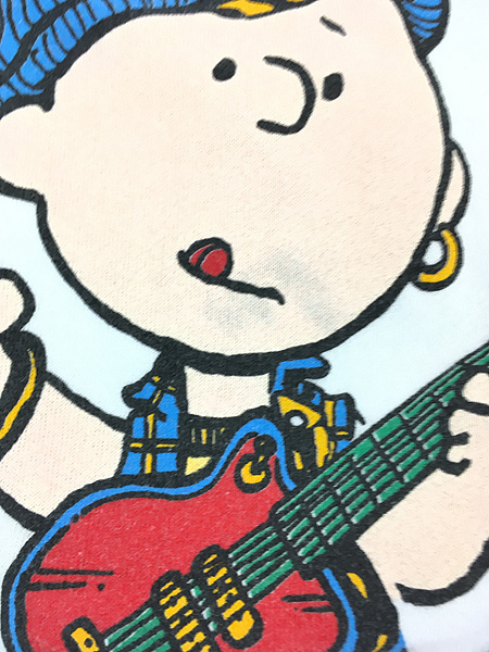 古着 90s USA製 Snoopy スヌーピー チャーリー・ブラウン ギター 両面