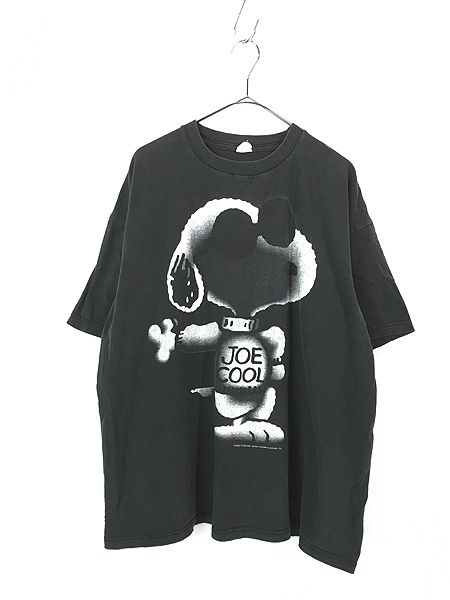 古着 90s USA製 Snoopy スヌーピー 「JOE COOL」 キャンプ 両面 