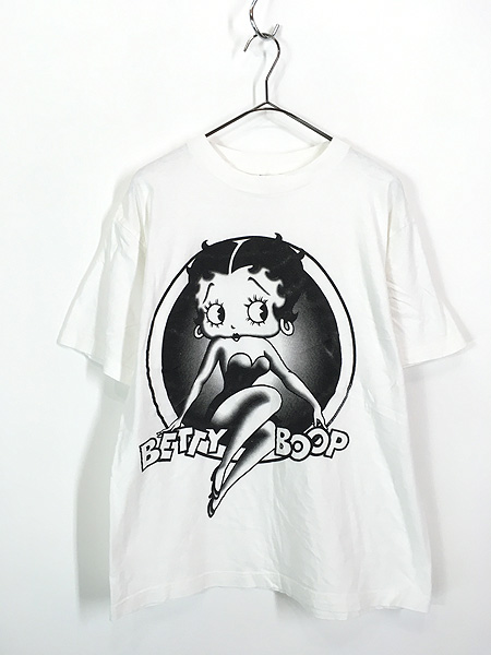 古着 90s BETTY BOOP ベティ モノトーン デザイン BIG プリント ...