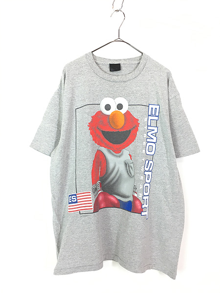 90s USA製 ELMO エルモ SPORT キャラクター Tシャツ