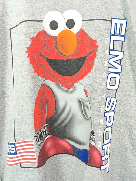 90s USA製 ELMO エルモ SPORT キャラクター Tシャツ