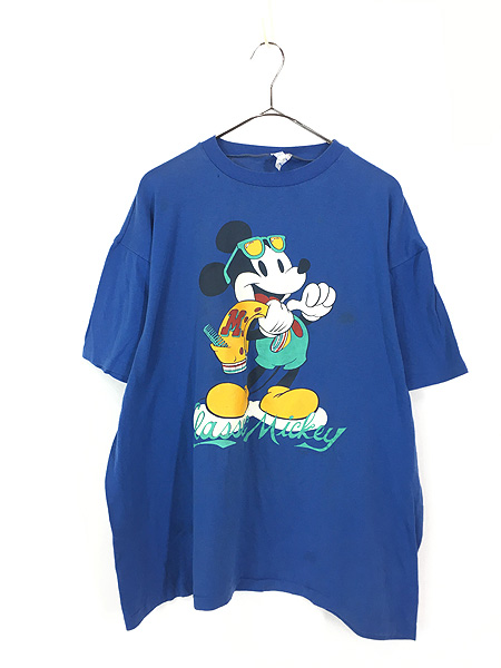 古着 90s USA製 Disney Classic Mickey ミッキー BIG プリント キャラクター Tシャツ XL 古着 - 古着 通販  ヴィンテージ　古着屋 Dracaena ドラセナ