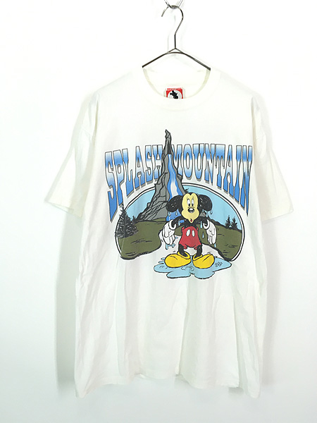 古着 90s USA製 Disney Mickey ミッキー 「SPLASH MOUNTAIN」 アトラクション Tシャツ M位 古着 - 古着 通販  ヴィンテージ　古着屋 Dracaena ドラセナ
