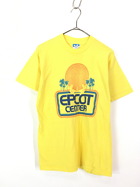 古着 80s USA製 Disney ディズニー パーク 「EPCOT CENTER」 BIG プリント Tシャツ L 古着 - 古着 通販  ヴィンテージ　古着屋 Dracaena ドラセナ